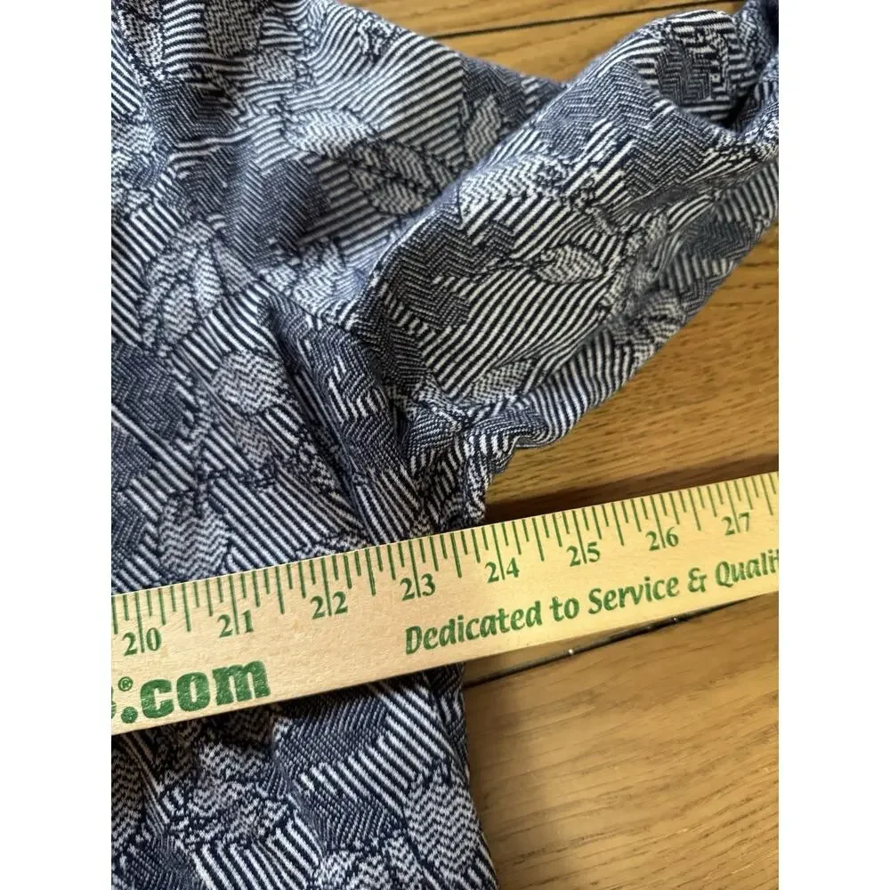 Lands End Pullover Sweater‎ Top Women Size 2X Paisley Floral Jacquard Sweatshirt